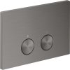 AXOR FlushPlate dvojčinné ovládacie tlačidlo, pre nádržky Geberit Sigma, kartáčovaný čierny chróm, 42530340
