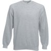 Fruit of the Loom Mikina Classic Raglan Sweat, raglánová COT-16221661014 4XL Melír šedá