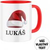 Keramický hrnček s potlačou Vianočná čiapka s menom
