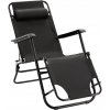 CH Záhradné skladacie relaxačné kreslo Nois - čierna