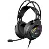 Genius GX GAMING HS-GX580U, Headset, herní, náhlavní, drátový, mikrofon, ovládání hlasitosti, RGB LED, USB, černý (31710028400)