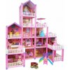 Pepita 5-poschodový plastový XXL detský domček s príslušenstvom 75cm 278ks - ružová Pepita