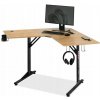 Obdĺžnikový písací stôl Mebel-Partner 130 x 126 x 76,5 cm, zlatý dub