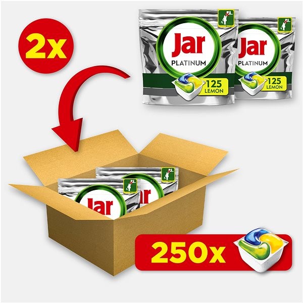 Jar Platinum Lemon tablety do umývačky riadu 2 x 125 ks od 53 € - Heureka.sk