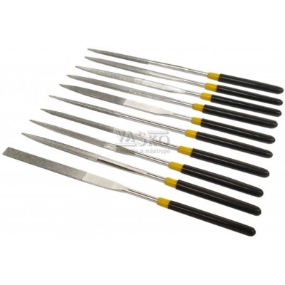 Sada diamantových pilníkov 3 x 140 mm s rukoväťou 10 dielna sada XL TOOLS