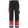 Blåkläder AB 1584 Výstražné kalhoty Farba: Cervená/cerná, Veľkosť: D104