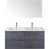 Kúpeľňová zostava Sanox Porto 120 cm zrkadlo 4 zásuvky antracit