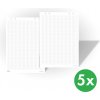 Bi-Office Papierové bloky pre flipchart tabule, balenie 5x 25 listov, štvorčekované