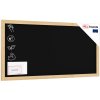 Allboards Tabule černá křídová v dřevěném přírodním rámu 120 x 60 cm