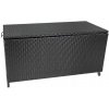 Záhradný box z technorattanu 350 l čierny