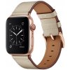 AppleKing elegantní remienok z pravej kože pre Apple Watch Ultra 49mm / 46mm / 45mm / 44mm / 42mm - béžový - možnosť vrátiť tovar ZADARMO do 30tich dní