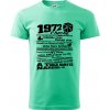 1972 v kocke - Klasické pánske tričko vyššej gramáže - 3XL ( Mätová )