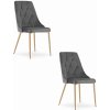 Stolička IMOLA - tmavosivý zamat / nohy vo farbe dreva x 2 9401 71 00 00