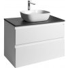 AQUALINE - ALTAIR skrinka s doskou 87,5 cm, biela/antracit bridlica AI290-03