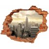 Nálepka 3D diera na stenu Manhattan new york city 90x70 cm