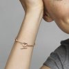 Náramok PANDORA Pozlátený Moments Srdce s prvkom v tvare písmena T 19 | PAN589285C00-19 | 589285C00-19 | 5700302953367