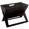 Plechový skladací prenosný mini gril na drevené uhlie, 44x29cm