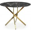 Halmar RAYMOND 2 stôl, doska - čierny mramor, nohy - zlaté
