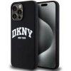 AppleMix Kryt DKNY Arch pre Apple iPhone 12 / 12 Pro - silikónový - čierny