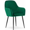 Zamatová jedálenská stolička Warsaw zelená