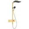Hansgrohe Raindance Alive Q - Sprchový set s termostatom, 21x34 cm, 3 prúdy, leštený vzhľad zlata 24590990