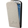 Puzdro / obal na Samsung Galaxy S3 sivé - flip Guess Croco Beige