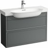 Laufen The New Classic skrinka 97.6x31.6x67.7 cm závesná kúpeľňová skrinka pod umývadlo sivá H4060920856271