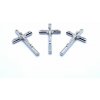 Pro Háčkování Přívěsek kříž 39 x 21 mm platina