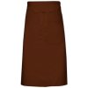 Link Kitchen Wear Kuchárska zástera Xxl s vreckom X70140P Brown -ca. Pantone 476 70 x 140 cm