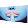 Nástenný panel Žena neónové pery 100x50 cm