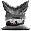 Sablio Sedací vak Nissan GTR 35 Šedý - 150x100 cm