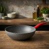 TESCOMA Manico Rosso Deep 28 cm grafitová - nepriľnavá panvica / wok