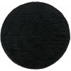 DY Čierny okrúhly shaggy koberec Camel Rozmer: 160 cm