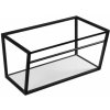 SKA konzola pod umývadlo 750x400x460mm, čierna mat, s bielou MDF policou