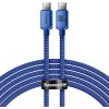 Baseus CAJY000703 Crystal Shine Series Dátový Kábel USB-C - USB-C 100W 2m Blue
