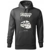 Happy Camper mikina pánska Cape s kapucňou tmavá bridlica