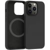 ER POWER Silikonový kryt CARNEVAL SNAP pre iPhone 14 s MagSafe - čierna ERCSIP14MGLQ-BK