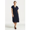 Gant Linen-blend Collar Dress modrá