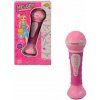 Detský mikrofón Mikrofón karaoke ružový plast na batérie so svetlom v krabici 24x21x5, 5cm