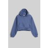 Gant Cropped Script Logo Zip Hoodie modrá