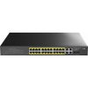 CUDY 24-Port Gigabit Light Managed PoE+ Switch with 2 GbE and 2 Combo Ports (GS1028EPS2)