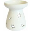 Malá Klasická Biela Aroma Lampa keramická - Mesiac a Hviezdy 5x7 cm