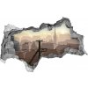Fototapeta diera na stenu 3D Mesto linka 95x73 cm