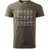 Algebra dance - Klasické pánske tričko vyššej gramáže - 3XL ( Army )