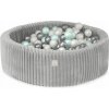 Misioo Suchý Bazén Penový s loptičkami 200 ks 90 x 30 Sivý Puffy Lamell