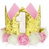 PartyPal Korunka s číslom ,,1,, pre princeznú Gold glitter