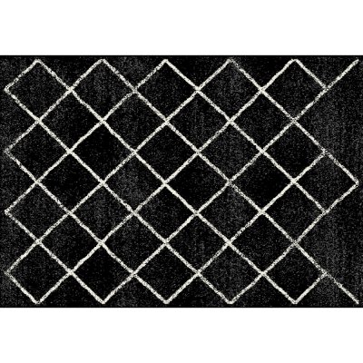 Kondela Koberec, čierna/vzor, 67x120 cm, MATES TYP 1 0000268516