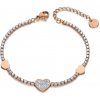 Glory náramok 3 srdcia so zirkónmi 965 ružovozlatý