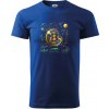 Bitcoin logo s grafmi - Tričko extra veľké (5-8XL) - 5XL ( Kráľovská modrá )