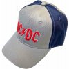 AC/DC Red Logo (2-Tone) Šiltovka Grey & Navy Blue UNI